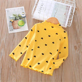LILIGIRL 100% Cotton Girls T-Shirt  Long-sleeve Baby Kids Turtleneck Bottoming Shirt for Children Clothes New Spring Girl Tops