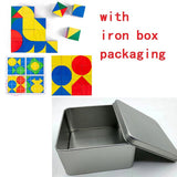 New 3D Montessori Geometry Puzzles Building Block Face Changing Logical Thinking Training Wooden Children's Early Education Toy
