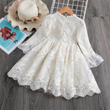 Summer  Girls Lace Cake Dress Kids Sleeveless Floral Mesh Wedding Dresses Children Clothing For Baby Girls 3 to 8 Years