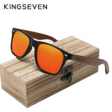 KINGSEVEN Brand  Fashion Handmade Natural Wooden Sunglasses For Men Women Polarized Sun Glasses UV400 Mirror Male Eyewear