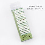 20pcs/pack Multi-color Washi Tape Scrapbooking Decorative Adhesive Tapes Paper Japanese Stationery Sticker