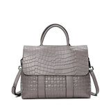 Lady elegant real alligator handbag    black grey green red top-handle bag