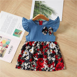 New Baby Dresses Pattern Print Lemon Cartoon Birthday Dress Female Baby Summer Clothes Kids Girl Clothes