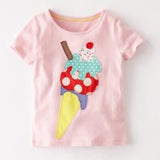 Toddler Girl's Short Sleeve Cotton Top