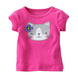Toddler Girl's Short Sleeve Cotton Top