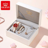OLEVS Women's Automatic Watch Ceramic Steel Strap Waterproof Mechanical Watches Brand Luxury Ladies Wrist Watch Relogio Feminino