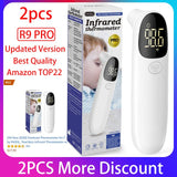 Infrared Forehead Digital Thermometer Gun IR Laser Non Contact Thermometer with 3 Color Backlight Display for Baby Adults sensor