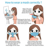 5/100PCS Disposable Protective Mask 3 Layers Dustproof Facial Protective Cover Masks Maldehyde Prevent Anti-pollution face Masks