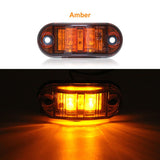 10PCS Warning Lights LEDs Diode Light Trailer Truck Yellow Orange White Red LED Side Marker Lamp 12V 24V