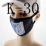 Anime Printed Mask Naruto/Tokyo Ghoul/Attack on Titan Mask Reusable Face Shield Breathable mask