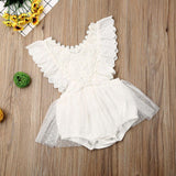 0-24 Months  Newborn Baby Girl Flower Clothes Long Sleeve Lace Romper Dress One-Pieces Outfit - shopwishi 