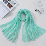 Muslim Women Crinkle Hijab Scarf Soft Solid Cotton Head ScarvesTurban Shawls and Wraps hijab femme musulman kopftuch
