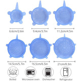 6pcs Silicone Cover Stretch Lids Reusable Airtight Food Wrap Covers Keeping Fresh Cover Kitchen Cooking Cookware Tool