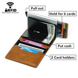 Man Women Smart Wallet Business Card Holder Hasp Rfid Wallet Aluminum Metal Credit Business Mini Card Wallet