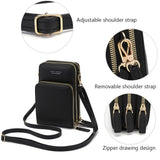 Drop Shipping Crossbody Cellphone Purse Women Touch Screen Bag RFID Blocking Wallet Shoulder Handbag