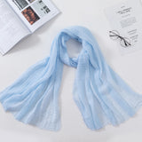 Muslim Women Crinkle Hijab Scarf Soft Solid Cotton Head ScarvesTurban Shawls and Wraps hijab femme musulman kopftuch