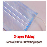5/100PCS Disposable Protective Mask 3 Layers Dustproof Facial Protective Cover Masks Maldehyde Prevent Anti-pollution face Masks