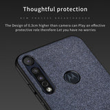 Luxury Cloth Texture case For Motorola Moto G8 Plus Play case one macro Phone case For Moto P40 One vision action Zoom fundas