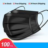 100PCS Disposable 3 Layer Filter Protective Mask