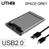 UTHAI G06 USB3.0/2.0 HDD Enclosure 2.5inch Serial Port SATA SSD Hard Drive Case Support 6TB transparent Mobile External HDD Case