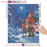 HUACAN Santa Claus Diamond Painting Full Square Embroidery Cross Stitch Diamond Mosaic Rhinestone Christmas Decorations For Home