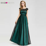 Ever-Pretty Elegant Long A-Line Off Shoulder Floral Print Chiffon