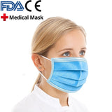 10PCS-100 PCS  3 Layers Anti-Dusk Breathable and Disposable Face Mask