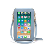 Drop Shipping Crossbody Cellphone Purse Women Touch Screen Bag RFID Blocking Wallet Shoulder Handbag