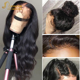 Joedir Human Hair Body Wave Ombre Human Hair Wig Brazilian 30 Inch Full T Part For Women Honey Natural Lace Front Wig
