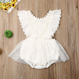0-24 Months  Newborn Baby Girl Flower Clothes Long Sleeve Lace Romper Dress One-Pieces Outfit - shopwishi 
