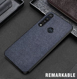 Luxury Cloth Texture case For Motorola Moto G8 Plus Play case one macro Phone case For Moto P40 One vision action Zoom fundas