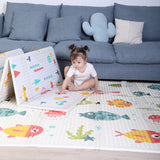 200*180cm  Foldable Cartoon Baby Play Mat Xpe Puzzle Children's Mat Baby Climbing Pad Kids Rug Baby Games Mats