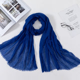 Muslim Women Crinkle Hijab Scarf Soft Solid Cotton Head ScarvesTurban Shawls and Wraps hijab femme musulman kopftuch