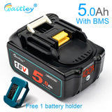 Waitley BL1850 18V 5.0Ah Replacement Battery for Makita Power Tool 5000mah BL1840 BL1860 Battery with LED Power Display 18 v 5A