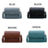 Fashion Woman Shoulder Bag PU Leather Youth Ladies Small Square Bag light Wild Simple Female Daily Messenger Bag Waterproof Blue
