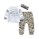 3Pcs Newborn Baby Girls Clothes Set Letter You Make Me Smile Long Sleeve Tops Casual Pants and Headband Infant Clothing Outfits