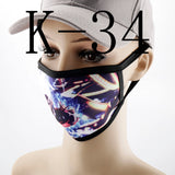 Anime Printed Mask Naruto/Tokyo Ghoul/Attack on Titan Mask Reusable Face Shield Breathable mask