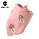 Let's Make Baby Stuff Bibs & Burp Cloths 1pc Cotton Bib Cartoon Silicone Teether BPA Free Baby Things Feeding Baberos Burp Cloth