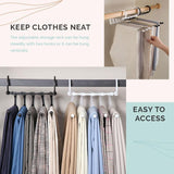 5 in 1 Pant Rack Hanger for Clothes Organizer Multifunction Shelves Closet Storage Organizer StainlessSteel Folding clothes hang