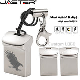 JASTER Mini metal USB flash drive 4G 8G 16GB 32GB 64GB 128G Personalise Pen Drive USB Memory Stick U disk gift Custom logo