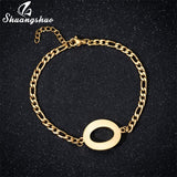 A-Z Letter Jewelry Personalize Initial Bracelets Bangles for Women Stainless Steel Alphabet Charm Bracelet Name Bijoux Pulseiras