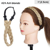 S-noilite Bohemian Plaited Headband Synthetic Braids Hair With Adjustable Belt Hairpiece Hair For Woman Hair Style Accessories