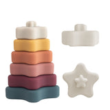 Silicone Baby Teether Building Block Montessori Toys Educational Shapes Wooden Toys For Kids Educational Games Educational Toys
