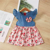New Baby Dresses Pattern Print Lemon Cartoon Birthday Dress Female Baby Summer Clothes Kids Girl Clothes