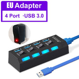 USB 3.0 HUB 2.0 HUB Multi USB Splitter 4/7 Port Expander Multiple USB 3 Hab Use Power Adapter USB3.0 Hub with Switch For PC