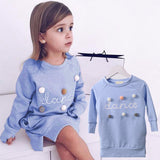 Bear Leader Girls Clothes Long Sleeves Cartoon Embroidery Female Children's Dresses