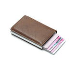 Man Women Smart Wallet Business Card Holder Hasp Rfid Wallet Aluminum Metal Credit Business Mini Card Wallet