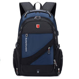 Waterproof 17 Inch Laptop Compartment and USB Charging Travel Backpack