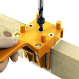 Quick Wood Doweling Jig ABS Plastic Handheld Pocket Hole Jig System 6/8/10mm Drill Bit Hole Puncher For Carpentry Dowel Joints