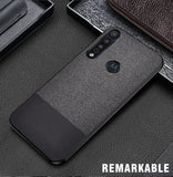 Luxury Cloth Texture case For Motorola Moto G8 Plus Play case one macro Phone case For Moto P40 One vision action Zoom fundas